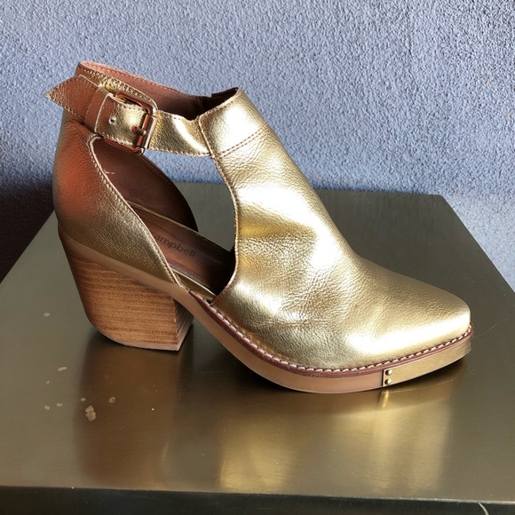Jeffrey Campbell Gold Ankle Boots - Picture 5 of 5